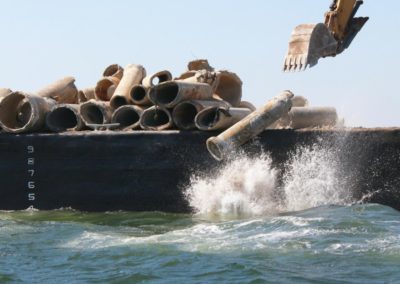 Culverts placed in Gulf from Casino Magic Barge
